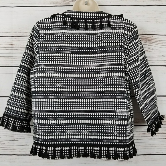 💰a.moon | Pom Pom Open Front Cardigan Blazer - Picture 4 of 6